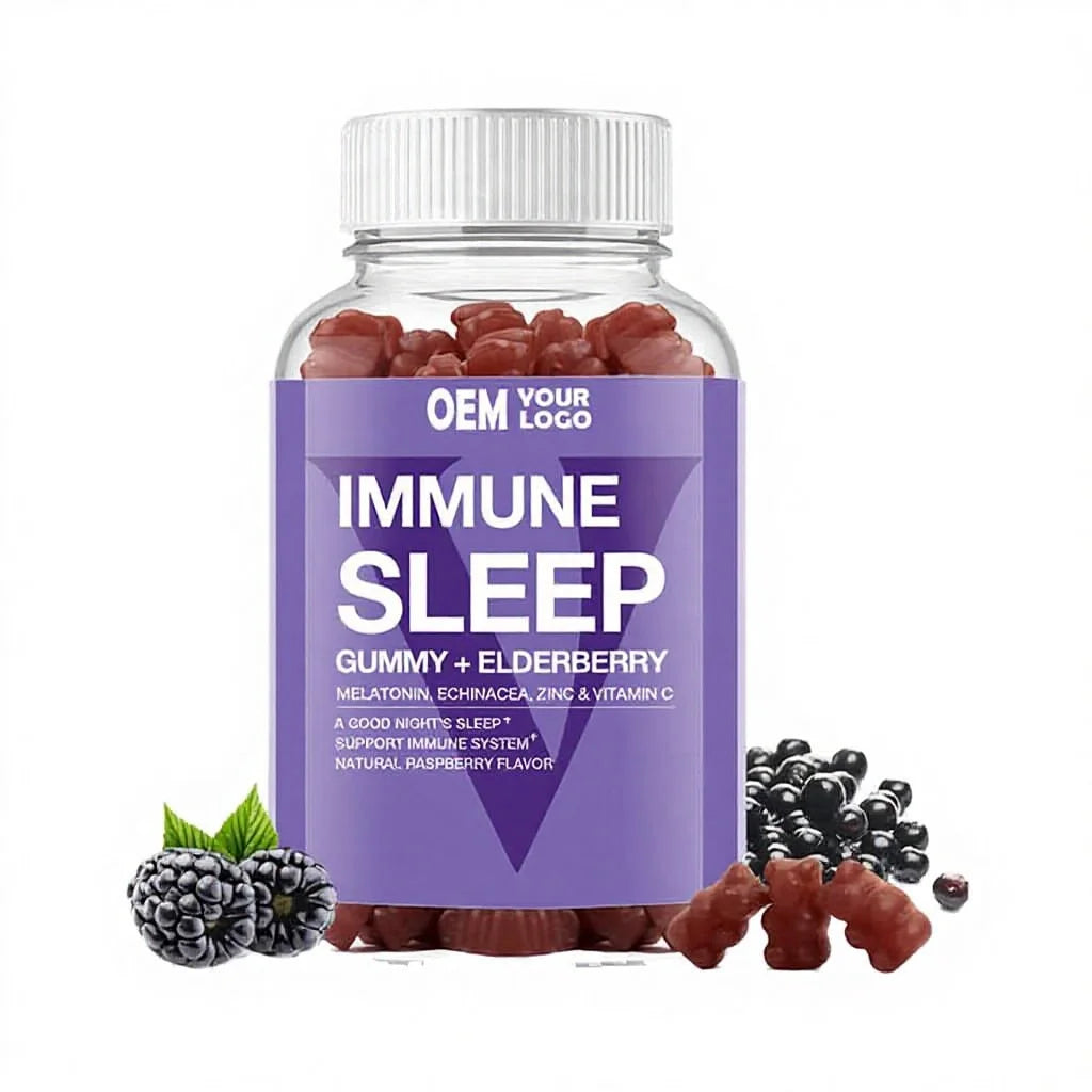 Adult Night Sleep Assist Gummy Candy Helps Deep Sleep with Melatonin Echinacea Zinc & Vitamin C